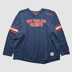 New England Patriots NFL 2000s Long Sleeve T-shirt - Navy Vintage - Fanatics