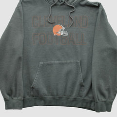 Cleveland Browns Majestic 2010s Hooded Pullover Sweatshirt - Gray Vintage - Fanatics