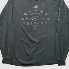 Atlanta Falcons Reebok 2000s Long Sleeve T-shirt - Charcoal Vintage - Fanatics