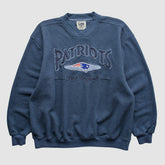 New England Patriots Lee Apparel 90s Pullover Sweatshirt - Navy Vintage - Fanatics