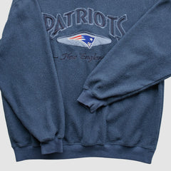 New England Patriots Lee Apparel 90s Pullover Sweatshirt - Navy Vintage - Fanatics