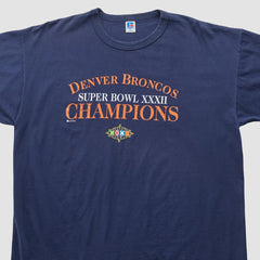 Denver Broncos Russell 1998 T-shirt - Navy Vintage - Fanatics