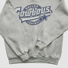 Dallas Cowboys Logo 7 90s Pullover Sweatshirt - Heather Gray Vintage - Fanatics