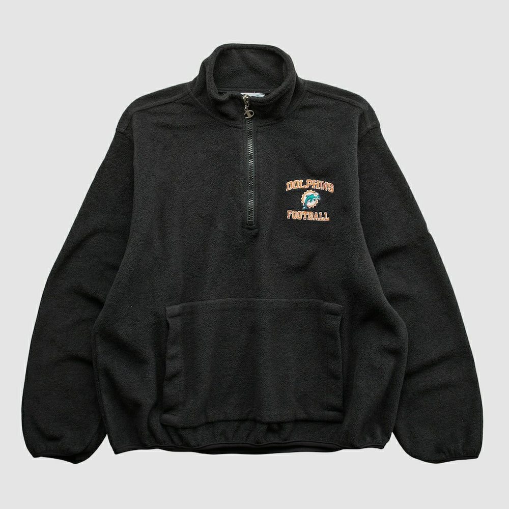 Miami Dolphins Champion 2000s 1/4 Zip Sweatshirt - Black Vintage - Fanatics