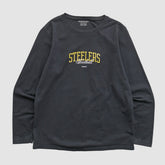 Pittsburgh Steelers Reebok 2000s Long Sleeve T-shirt - Black Vintage - Fanatics