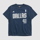 Adidas Dallas Mavericks 2010s T-shirt Navy Vintage