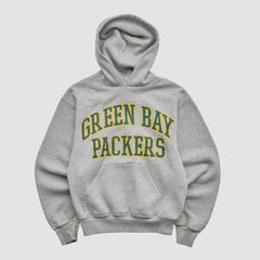 Green Bay Packers NFL 2000s Hooded Pullover Sweatshirt - Heather Gray - Yth M Real Vintage - Fanatics