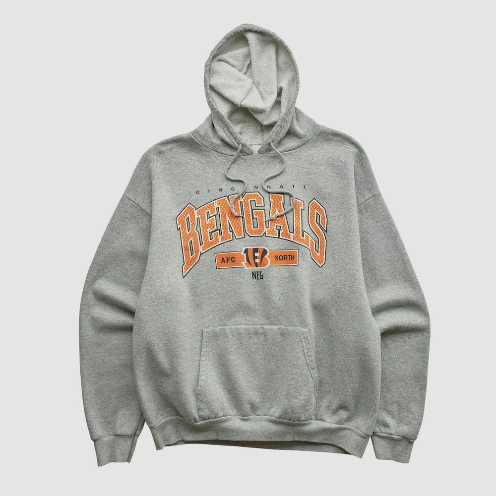 Cincinnati Bengals NFL 2000s Hooded Pullover Sweatshirt - Heather Gray Vintage - Fanatics