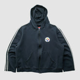 Pittsburgh Steelers NFL 2000s Hooded Full Zip Sweatshirt - Black Vintage - Fanatics