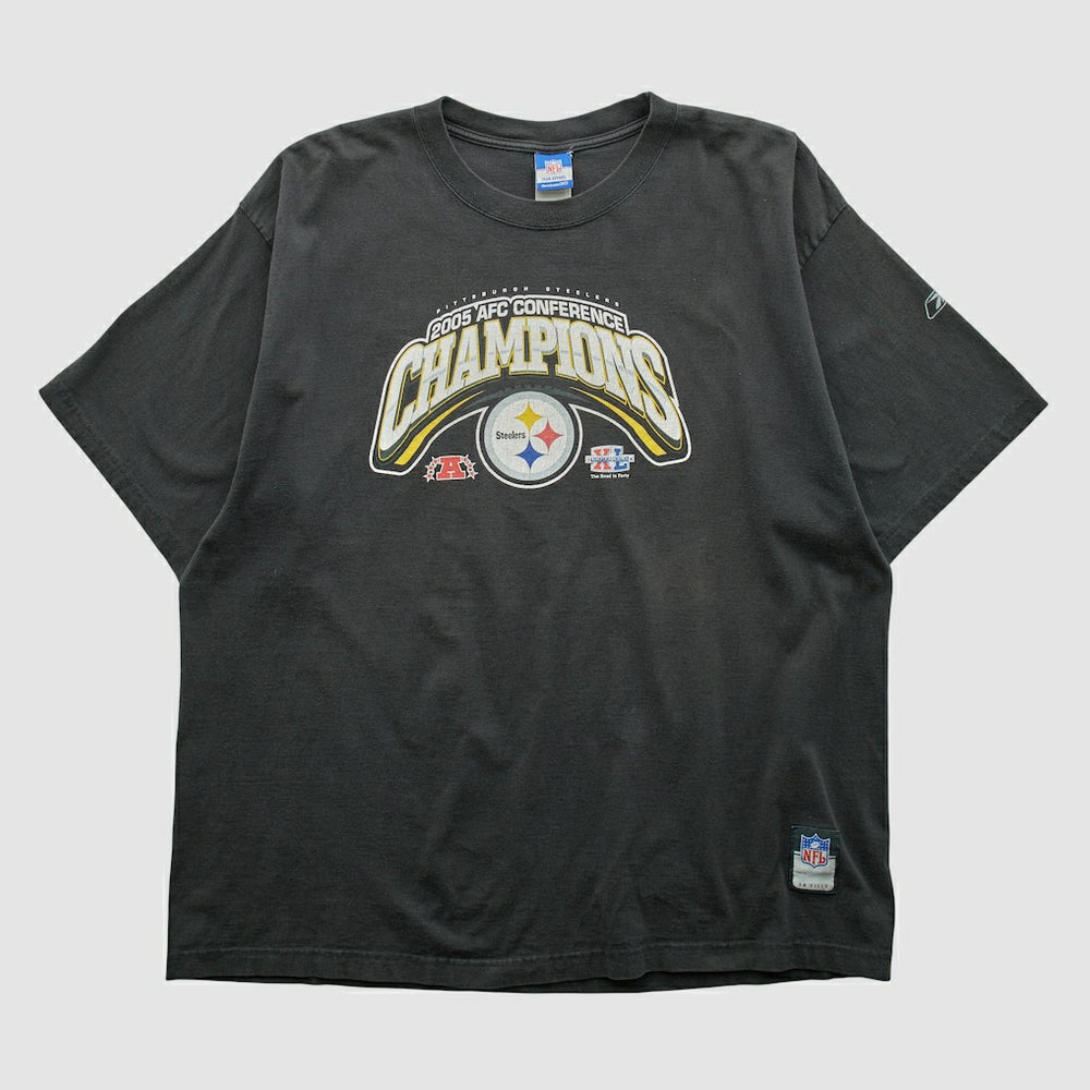 Pittsburgh Steelers Reebok 2005 T-shirt - Black Vintage - Fanatics