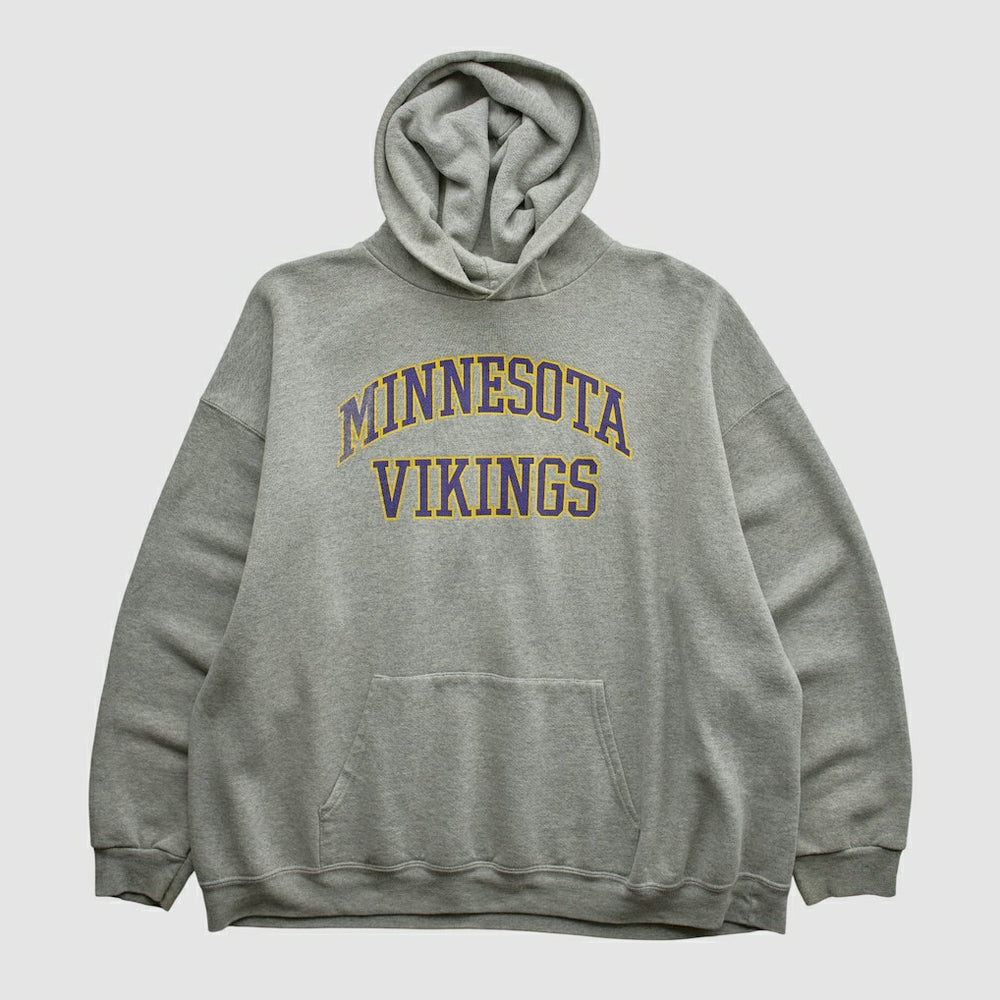 Minnesota Vikings NFL 2000s Hooded Pullover Sweatshirt - Heather Gray Vintage - Fanatics