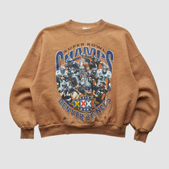 Denver Broncos Hanes 1998 Pullover Sweatshirt - Clay Vintage - Fanatics