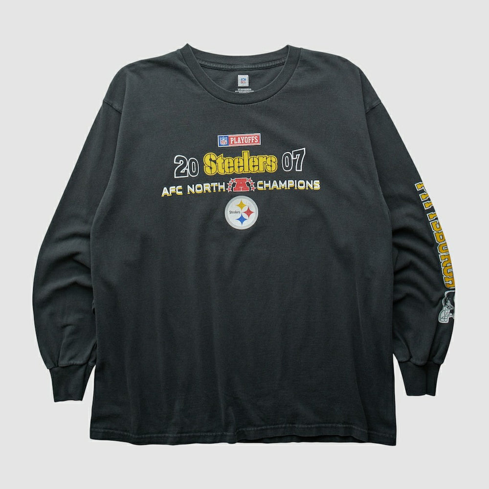 Pittsburgh Steelers NFL 2007 Long Sleeve T-shirt - Black Vintage - Fanatics