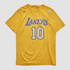 Adidas Los Angeles Lakers 2010s T-shirt Yellow Vintage