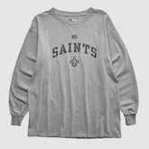 New Orleans Saints NFL Long Sleeve T-shirt - Heather Gray Vintage - Fanatics