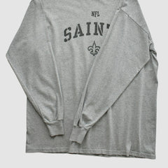 New Orleans Saints NFL Long Sleeve T-shirt - Heather Gray Vintage - Fanatics