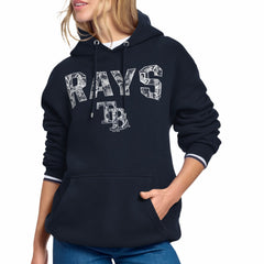 Tampa Bay Rays Starter Women's Lace Team Lockup Fleece Hoodie Sale
