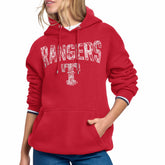 Texas Rangers Starter Women's Lace Team Lockup Fleece Hoodie Online