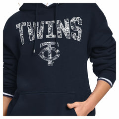 Minnesota Twins Starter Women's Lace Team Lockup Fleece Hoodie Outlet