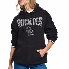 Colorado Rockies Starter Women's Lace Team Lockup Fleece Hoodie Sale