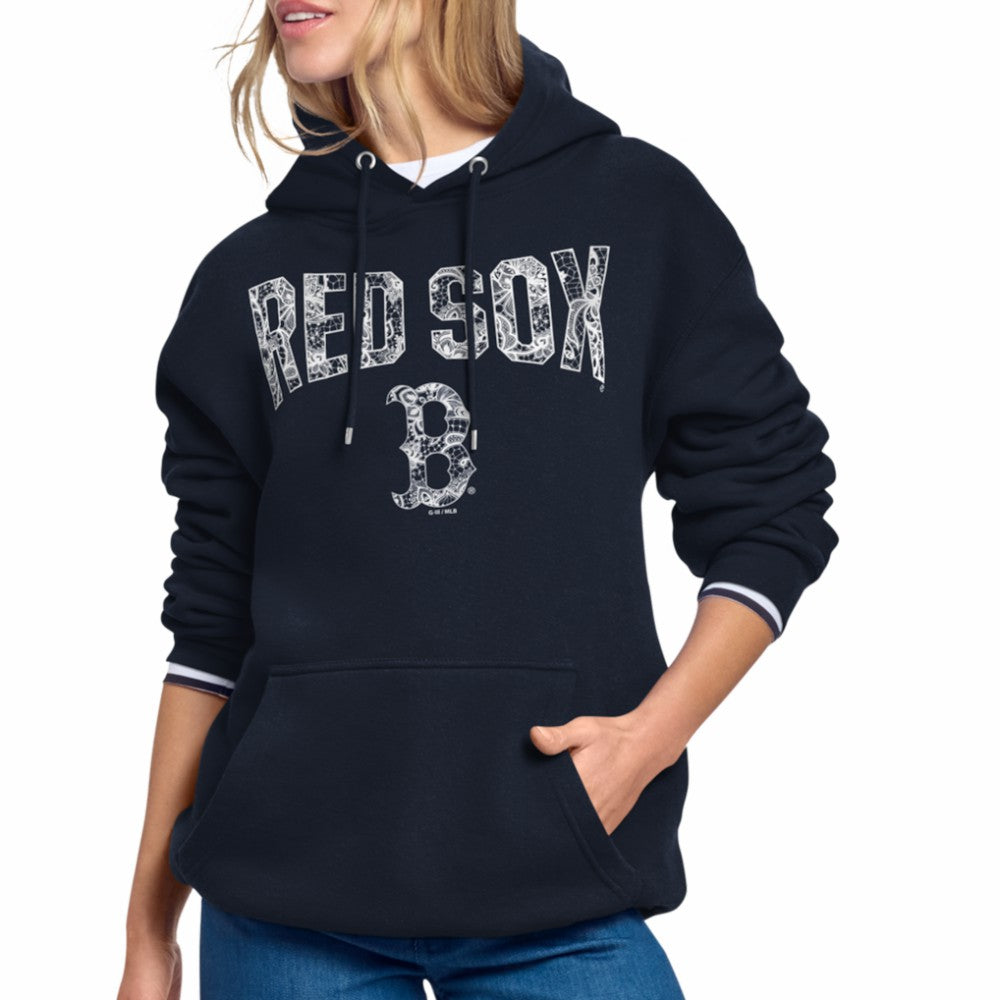 Boston Red Sox Starter Women's Lace Team Lockup Fleece Hoodie for sale