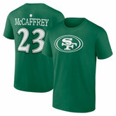 Christian McCaffrey San Francisco 49ers St. Patrick's Day Icon Name & Number T-Shirt - Green - NFL