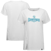 Milwaukee Brewers Levelwear Women's Blue Haven Influx Cornerstone T-Shirt for sale