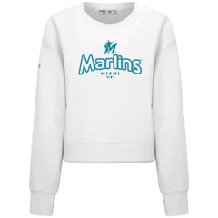 Miami Marlins Levelwear Women's Judd Cornerstone Cropped Sweatshirt Discount