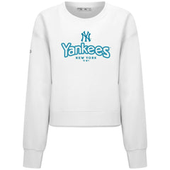 New York Yankees Levelwear Women's Judd Cornerstone Cropped Sweatshirt for sale