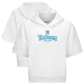 New York Yankees Levelwear Women's Amber Short Sleeve Cornerstone Hoodie Near Me