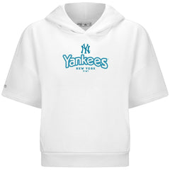 New York Yankees Levelwear Women's Amber Short Sleeve Cornerstone Hoodie Near Me