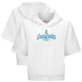 Los Angeles Angels Levelwear Women's Amber Short Sleeve Cornerstone Hoodie Discount