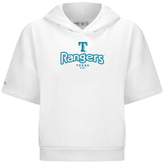 Texas Rangers Levelwear Women's Amber Short Sleeve Cornerstone Hoodie Discount