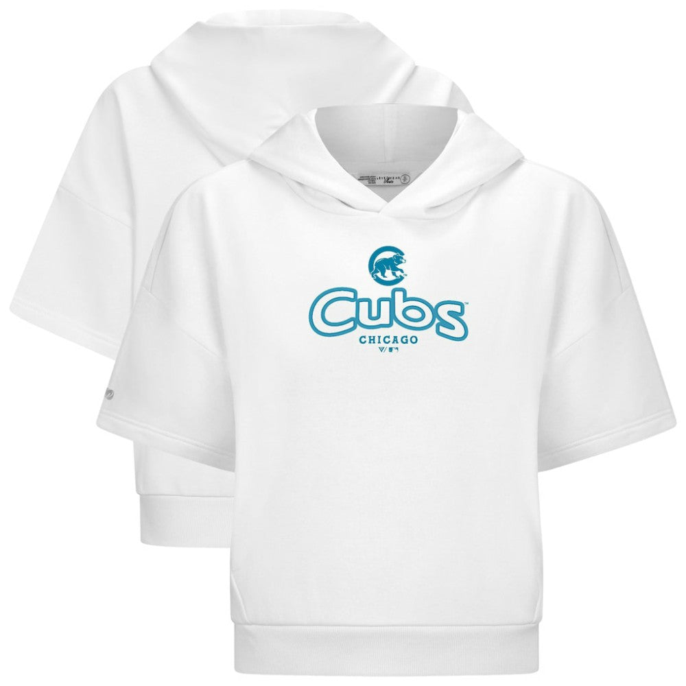 Chicago Cubs Levelwear Women's Amber Short Sleeve Cornerstone Hoodie for sale