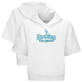 Colorado Rockies Levelwear Women's Amber Short Sleeve Cornerstone Hoodie Outlet