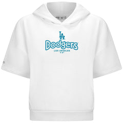 Los Angeles Dodgers Levelwear Women's Amber Short Sleeve Cornerstone Hoodie Sale