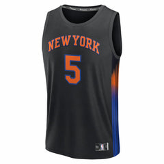 Fanatics Jose Alvarado New York Knicks Fast Break Replica Jersey Black Statement Edition