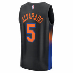 Fanatics Jose Alvarado New York Knicks Fast Break Replica Jersey Black Statement Edition