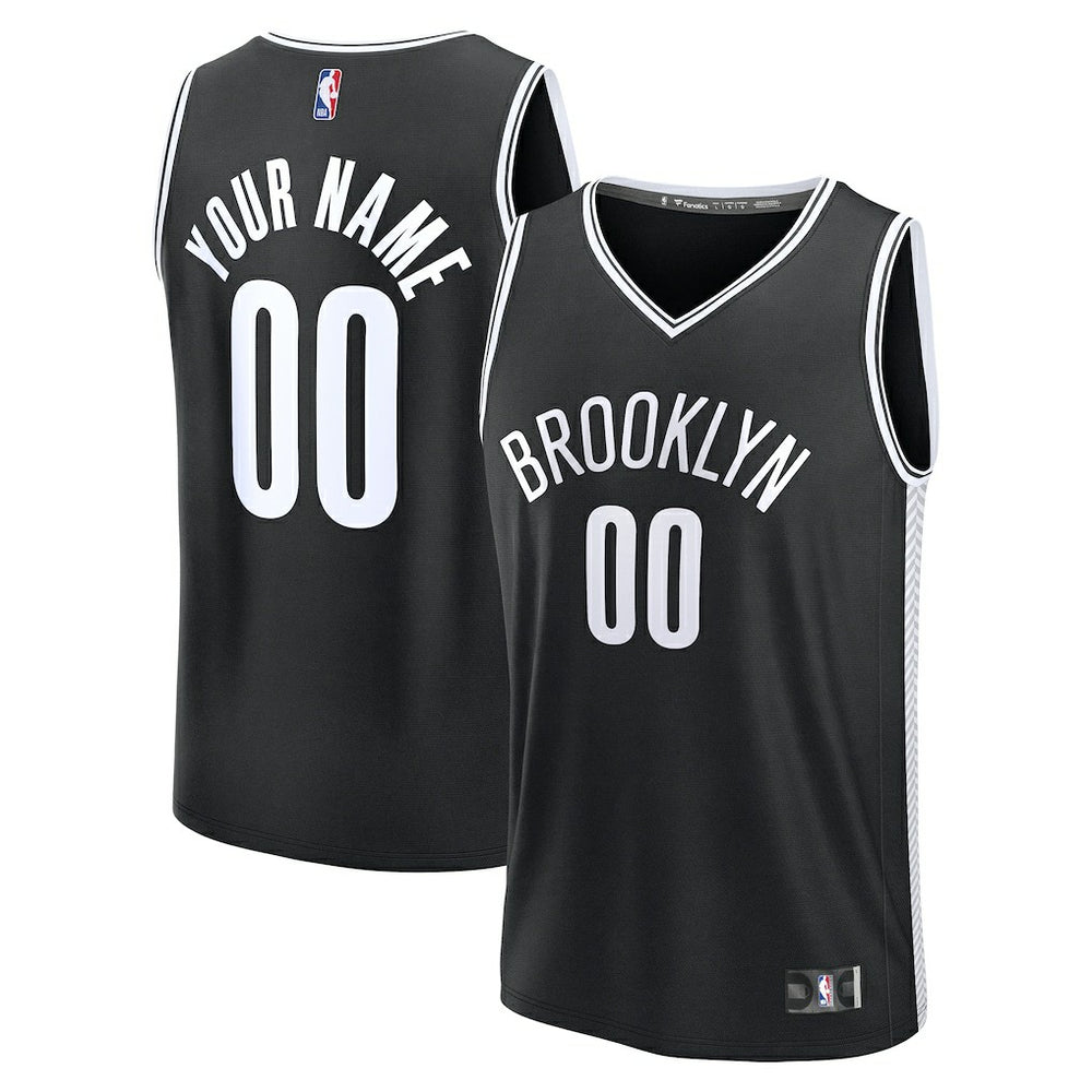 Fanatics Brooklyn Nets Fast Break Custom Jersey Icon Edition Black