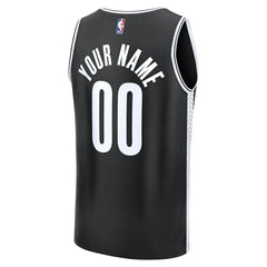 Fanatics Brooklyn Nets Fast Break Custom Jersey Icon Edition Black