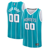 Fanatics Charlotte Hornets Fast Break Custom Jersey Icon Edition Teal