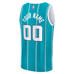 Fanatics Charlotte Hornets Fast Break Custom Jersey Icon Edition Teal