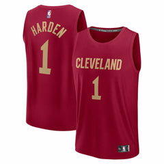 Fanatics James Harden Cleveland Cavaliers Fast Break Replica Jersey Icon Editi- Wine