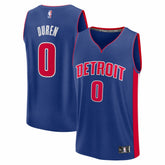 Fanatics Jalen Duren Detroit Pistons Fast Break Replica Jersey Icon Editi- Blue