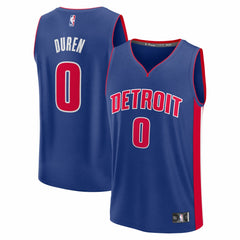 Fanatics Jalen Duren Detroit Pistons Fast Break Replica Jersey Icon Editi- Blue