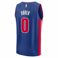 Fanatics Jalen Duren Detroit Pistons Fast Break Replica Jersey Icon Editi- Blue