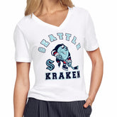 Seattle Kraken Starter Women's Tough Puck T-Shirt - White | NHL Lifestyle
