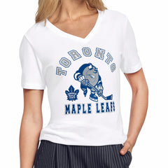 Toronto Maple Leafs Starter Women's Tough Puck T-Shirt - White | NHL near me