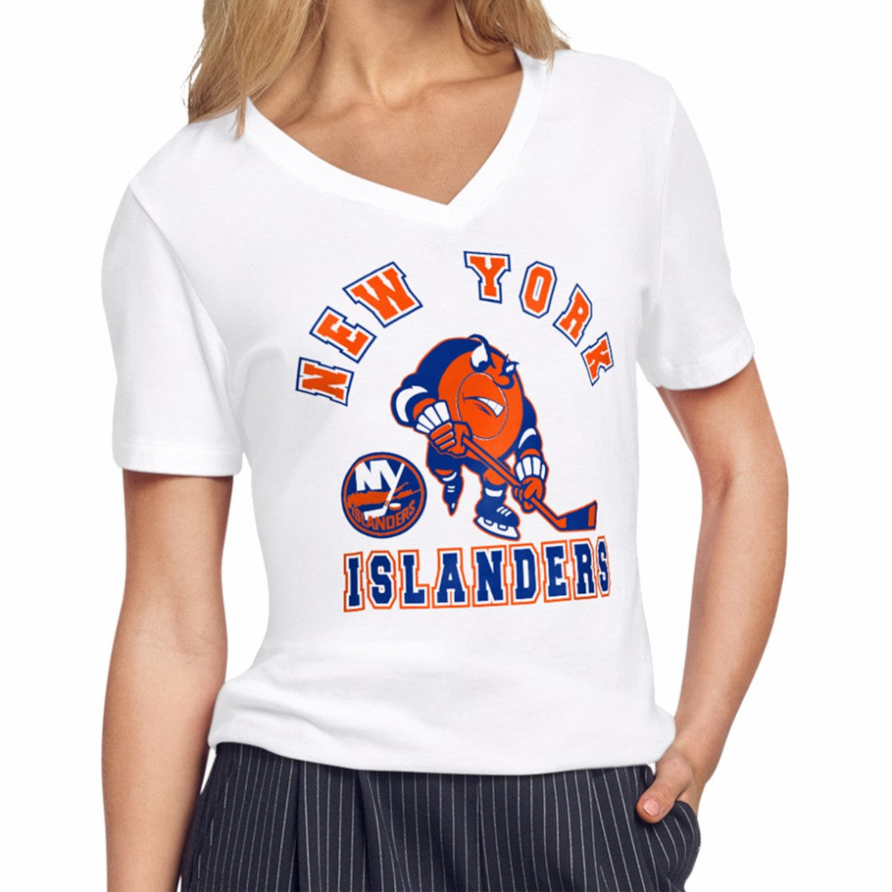New York Islanders Starter Women's Tough Puck T-Shirt - White | NHL sale