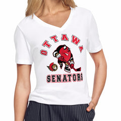 Ottawa Senators Starter Women's Tough Puck T-Shirt - White | NHL on sale